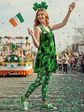  Sneakers basse da donna con stampa trifoglio di San Patrizio: classiche scarpe casual in tela con lacci per adolescenti e adulti, perfette per lo streetwear, la scuola e le uscite festive