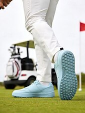tanie Męskie buty golfowe-Męskie niebieskie buty golfowe, lekka, amortyzowana podeszwa, przewiewna cholewka, sportowy styl do gry na polach golfowych i na świeżym powietrzu