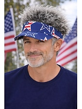 abordables Accessoires-Casquette à visière Drapeau Américain Étoiles et rayures Rétro Vintage Drôle Patriotique 1776-2026 pour Unisexe Adulte Impression 3D  pour Jour de l'Indépendance / 4 Juillet 4 Juillet Extérieur