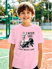 abordables Humor Divertido 3D del Niño-Chico 3D Graphic Camiseta Manga Corta Impresión 3D Verano Primavera Deportes Moda Ropa de calle Niños 4-12 años Cuello Barco Casual Diario Exterior Ajuste regular