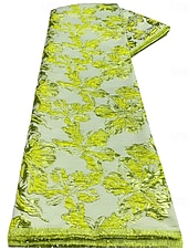  A-linje Gulvlengde Cocktailkjoler Elegant Årgang Blomster Kortermet Crew-hals Hage fest Bryllup Lomme Jacquard med Blomstertrykk Plissert Lomme