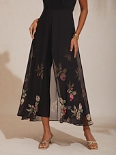 olcso Jumpsuits-tencel roma színátmenetes mintás patchwork overál vakációra és partira