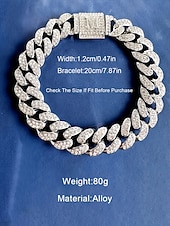 billiga Herrsmycken-Herrarmband i legeringskedja med alfabetets initialer – personligt kristallbesatt armband för alla hjärtans dag, bröllop och presenter