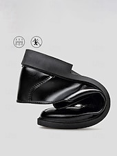 economico Mocassini-scarpe eleganti slip-on nere da uomo, scarpe formali classiche per matrimoni, eventi aziendali e semi-formali, calzature comode ed eleganti per uomo