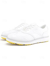 voordelige Heren Golf Schoenen-Rode en witte golfschoenen voor heren, ademend bovenwerk met gripvaste buitenzool, lichtgewicht en comfortabel, ideaal voor golfers en buitensporters.