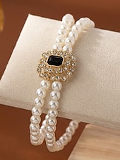 olcso Esküvő ACC-Női műgyöngyös bokalánc kristály díszítéssel, elegáns, többszínű gyöngyös dizájn, állítható bokaékszer tengerparti esküvőkre, nyári partikra, menyasszonyi és nyaralós viseletre