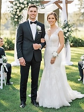 cheap Wedding Accessories-Women's Bridesmaid and Groomsman Corsage and Boutonniere Set, Available in Multiple Colors, Polyester Material, Perfect for Weddings and Parties