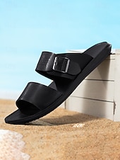 baratos sandálias-Sandálias brancas masculinas – fivelas ajustáveis estilosas, ajuste confortável, perfeitas para casamentos na praia, férias de verão e passeios casuais.