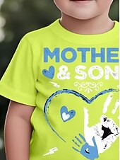 abordables Humor Divertido 3D del Niño-Chico 3D Corazón Graphic Camiseta Manga Corta Impresión 3D Verano Primavera Deportes Moda Ropa de calle Niños 4-12 años Cuello Barco Casual Diario Exterior Ajuste regular