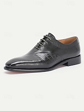 billige Oxford-sko-Svarte herresko med krokodillemønster og munkreim – premium skinn med stilig spennedesign, perfekt for bryllup, formelle arrangementer og kontorantrekk