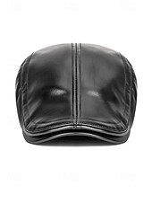 halpa Miesten hatut-Miesten keinonahkainen lippis, tyylikäs taittuva korvaläpällinen muotoilu, saatavilla useissa väreissä, täydellinen talvi- ja ulkoiluun