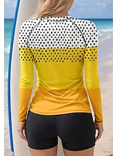 Недорогие Серфинг Танкини и Бикини-Жен. Рашгард Купальники танкини Костюм для серфинга Геометрический принт Блокировка цвета 2 предм Съёмные вставки Бойлег УФ-защита от солнца UPF50+ Эластичный Длинный рукав Купальники Рашгард