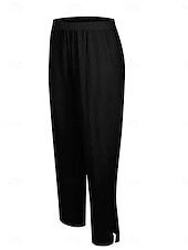 billiga Väsentliga Falska Bottnar-Dam Byxor av linne i bomull Kinesiska Semester Streetwear Grundläggande Fullängd Medium Midja Slät Ficka Elastisk midja Bekväm Komfort Oelastisk Dagligen Utomhus Semester Grå Svart Vit Armégrön