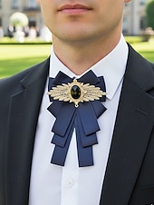 voordelige Huwelijk ACC-Polyester vlinderdas voor heren met broche, verkrijgbaar in diverse kleuren, elegante stijl voor bruiloften en formele gelegenheden.