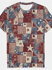  Patriotismi T-paita Graafinen t-paita USA Retro / vintage Patriotismi T-paita 1776–2026 varten Sukupuolineutraali Aikuisten 3D-tulostus varten Itsenäisyyspäivä 4. heinäkuuta