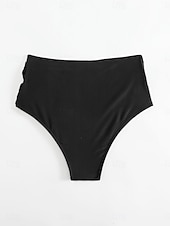 economico Slip bikini-Per donna Costumi da bagno Boxer elasticizzati Costume da bagno Vita alta Vacanza Abbigliamento da Spiaggia Tinta unica Senza Maniche Costumi da bagno