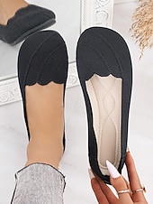 tanie Buty na płaskim obcasie damskie-damskie białe, elastyczne, szerokie, płaskie półbuty z falbankowymi brzegami, miękkie, dzianinowe, wsuwane, zapewniające wygodę noszenia na co dzień, na nieformalne wyjścia, w podróży i podczas aktywności na wiosnę/lato