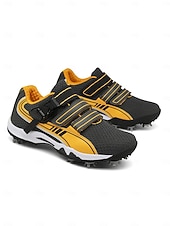 cheap Women's Golf Shoes-Women's Daily Outdoor Walking Flat Heel Round Toe Sporty Casual Comfort Microbial Leather Microfiber Lace-up Black Yellow Red