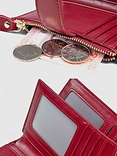 Недорогие Кошельки-Женский кошелек из натуральной кожи с защитой от RFID, вместительный, на молнии, для нескольких карт, классический стиль, разноцветный, идеально подходит для повседневного использования, путешествий, покупок и в качестве подарка.