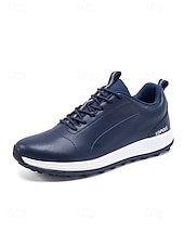 economico Scarpe da Golf da Uomo-scarpe da golf da uomo bianche e nere con design ventilato, ideali per campi da golf e sport all'aria aperta