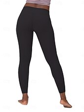 economico Leggings semplici-Per donna Chinos Leggings Attivo Streetwear Casual Lunghezza intera Vita media Tinta unica Fascia Elastica Confortevole Elasticizzato Quotidiano All'aperto Palestra Rosso violaceo Nero Blu marino
