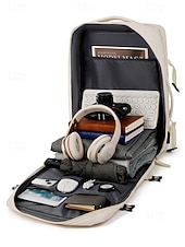 economico Zaini per Università-Zaino da viaggio unisex in nylon, borsa da viaggio multicolore di grande capacità con porta di ricarica USB e custodia per bagagli, stile moderno e minimalista per lavoro, viaggi d'affari, viaggi e spostamenti quotidiani