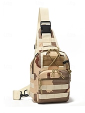 billiga Herrväskor-Herrkamouflage nylon axelremsväska bröstväska – flera fickor, stor kapacitet, hållbar design för utomhussporter, vandring, camping och resor