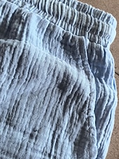 Недорогие Классический-Муж. Шорты Летние шорты Пляжные шорты Повседневные шорты Кулиска Эластичная талия Сплошной цвет Комфорт Длина колена Повседневные на открытом воздухе Уличная одежда Мода Ретро Синий Белый