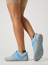 economico Donne-scarpe da acqua sportive blu da donna con allacciatura a sgancio rapido – scarpe da ginnastica leggere e drenanti, suola antiscivolo ammortizzata per spiaggia, snorkeling, kayak, piscina, viaggi in crociera e attività estive all'aperto