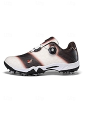 Χαμηλού Κόστους Ανδρικά Παπούτσια Γκολφ-Ανδρικά κόκκινα και μαύρα παπούτσια γκολφ – υψηλής ποιότητας συνθετικό δέρμα, αδιάβροχα, ιδανικά για γκολφ και ενεργό τρόπο ζωής σε εξωτερικούς χώρους