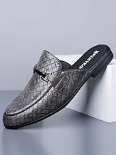 billiga Loafers-Röda slip-on loafers för män, krokodilpräglad ovandel, rygglös mule-design, elegant smart casual-stil för strandbröllop, trädgårdsceremonier och sommarevenemang