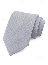 abordables Boda ACC-Corbata de poliéster para hombre, con diseño de cuadrícula pequeña, varios colores, largo ajustable, adecuada para bodas, negocios y viajes diarios.