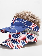 abordables Accessoires-Casquette à visière Drapeau Américain Étoiles et rayures Rétro Vintage Drôle Patriotique 1776-2026 pour Unisexe Adulte Impression 3D  pour Jour de l'Indépendance / 4 Juillet 4 Juillet Extérieur