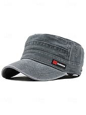 お買い得  メンズ帽子-メンズコットンミリタリーキャップ、調節可能なカジュアルアーミースタイルの帽子、複数の色、軽量で通気性のあるデザイン、メンズアウトドア&amp;日常のカジュアルな帽子