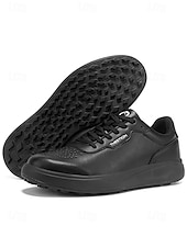 voordelige Heren Golf Schoenen-Witte golfschoenen voor heren zonder spikes, ademend bovenwerk, stabiele gripzool, minimalistische sportstijl voor golfbanen en casual gebruik.
