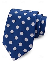 cheap Wedding Accessories-Men's Polyester Polka Dot Necktie, Multi-Color Classic Dot Pattern Tie, Elegant Slim Style for Groomsmen, Weddings, Formal Dinners, Banquets &amp; Business Events