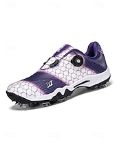 Χαμηλού Κόστους Ανδρικά Παπούτσια Γκολφ-Ανδρικά κόκκινα και μαύρα παπούτσια γκολφ – υψηλής ποιότητας συνθετικό δέρμα, αδιάβροχα, ιδανικά για γκολφ και ενεργό τρόπο ζωής σε εξωτερικούς χώρους