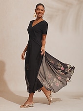 olcso Jumpsuits-tencel roma színátmenetes mintás patchwork overál vakációra és partira