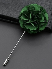 preiswerte Hochzeit ACC-Anstecknadel aus Polyester mit Blumenmuster für Herren, mehrfarbige Stoffblume, eleganter minimalistischer Stil für Trauzeugen, Hochzeiten, formelle Abendessen, Bankette und Abendveranstaltungen