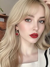 billige Valentinsdag-Hjerteøreringer til dame, legeringsmateriale, flere hjertestiler, søt og romantisk design, passer for kvinner, perfekt til valentinsdagen, bryllup og romantiske anledninger