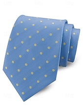 cheap Wedding Accessories-Men's Polyester Polka Dot Necktie, Multi-Color Classic Dot Pattern Tie, Elegant Slim Style for Groomsmen, Weddings, Formal Dinners, Banquets &amp; Business Events