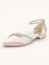 abordables mariée-Chaussures élégantes pour femmes, à petit talon pointu, ornées d'une bride en cristal, idéales pour les mariages formels – des escarpins confortables pour les occasions spéciales.
