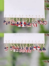 Недорогие Браслеты и цепочки-1 пара Серьги For Жен. Повседневные Для улицы фестиваль Сплав геометрический Звезда