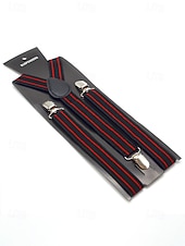 Недорогие Свадьба ACC-Регулируемые эластичные подтяжки для брюк, эластичные полиэстеровые Y-образные подтяжки, различные цвета, классический формальный стиль, идеально подходят для свадеб, Дня святого Валентина, вечеринок и повседневной носки.