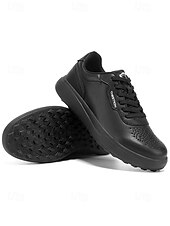 voordelige Heren Golf Schoenen-Witte golfschoenen voor heren zonder spikes, ademend bovenwerk, stabiele gripzool, minimalistische sportstijl voor golfbanen en casual gebruik.