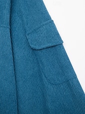 Χαμηλού Κόστους Καθημερινά μπουφάν-Ανδρικά Κοτλέ σακάκι Causal Καθημερινά Τσέπη Φθινόπωρο Χειμώνας Συμπαγές Χρώμα Βίντατζ Καθημερινά Κολάρο Πουκαμίσου Κανονικό Μαύρο Πράσινο Ανοικτό Βαθυγάλαζο Σκούρο πράσινο Καφέ Σακάκια