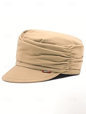 tanie Kapelusze damskie-damska czapka plisowana z poliestru – wiele kolorów, swobodny styl, idealna do noszenia na co dzień i w podróży
