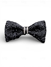 Недорогие Свадьба ACC-Мужской галстук-бабочка из полиэстера с блестками и кристаллами, доступен в нескольких цветах, идеально подходит для свадеб и вечерних мероприятий.