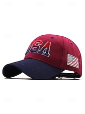  כובע בייסבול רקום לגברים של ארה"ב, רב צבעים, מתכוונן, מושלם לחגיגות 250 שנה ויום העצמאות של ארה"ב, עיצוב פטריוטי עם דגל ארה"ב