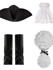  Set 250-årsjubileum USA Retro / vintage Medeltida kostymer Kläder Lång ärm George Washington Maskeradkläder Pojkar Karnival Självständighetsdagen Maskerad 4 juli Barn Kappa Byxor Hatt Alla årstider